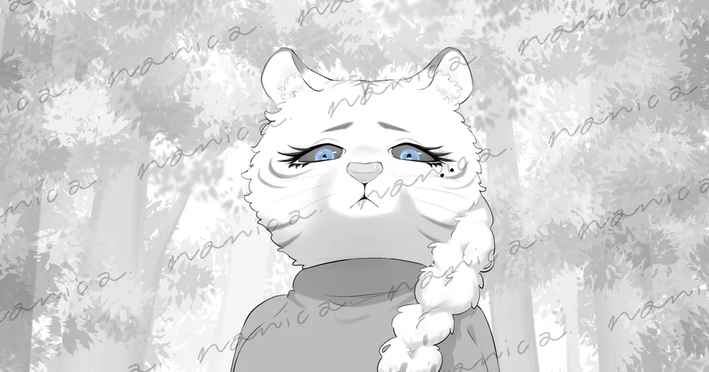 【一枚絵】VTuber尾花そこつ様　ケモノ化