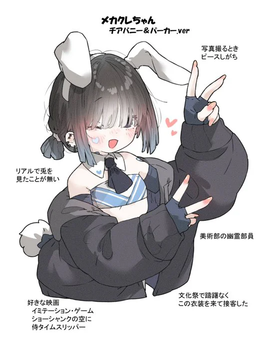 メカクレちゃん妄想設定②