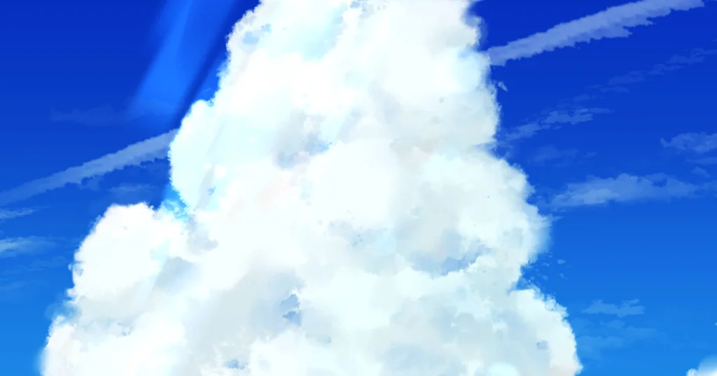 入道雲と少女