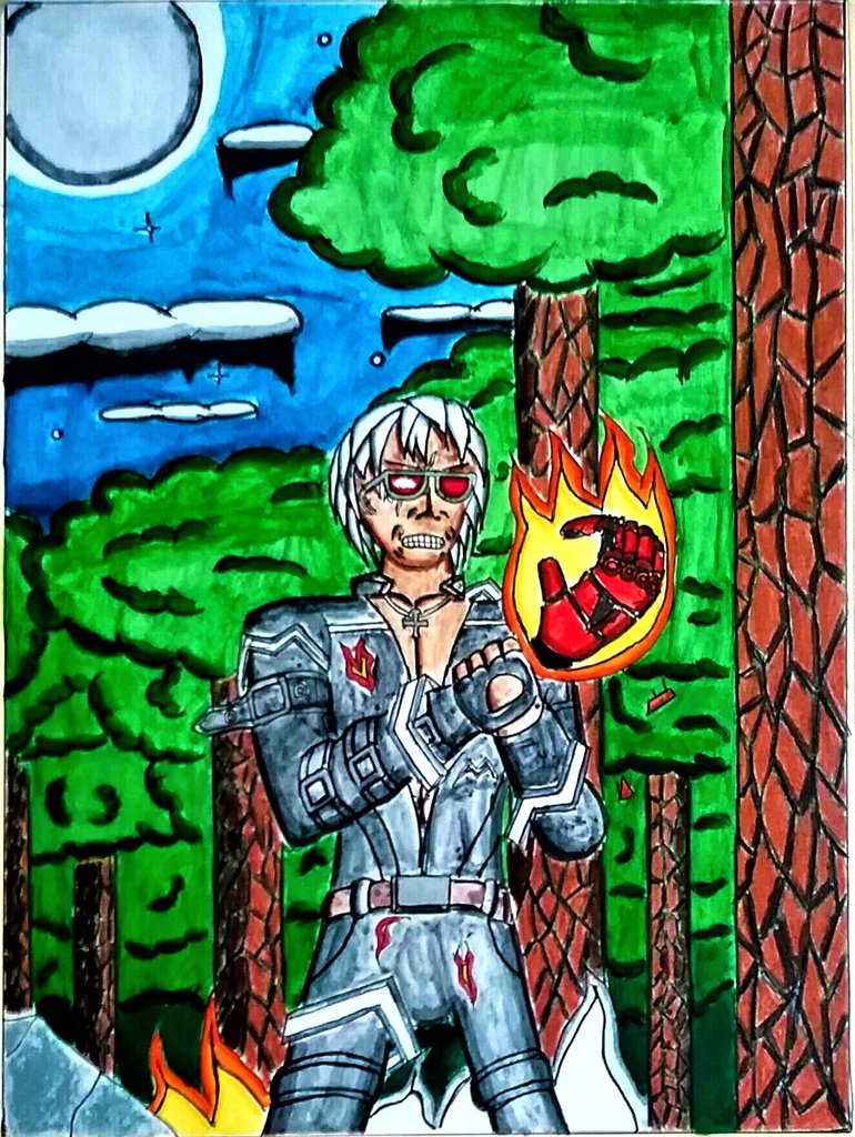 The King Of Fighters Fan Art What If K Had some of Igniz Power As Well A Kyo