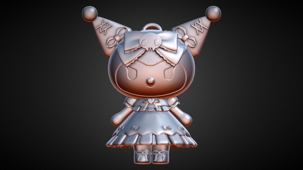 Kuromi in Goth Dress 3D Print Ready
