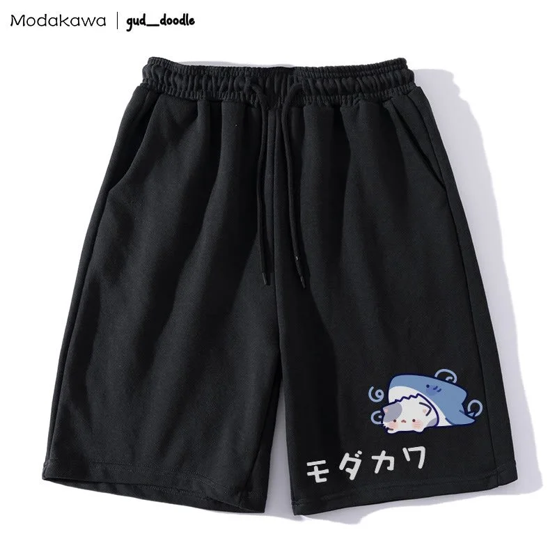 MODAKAWA x gud_doodle Shark Kitty Graphic Shorts
