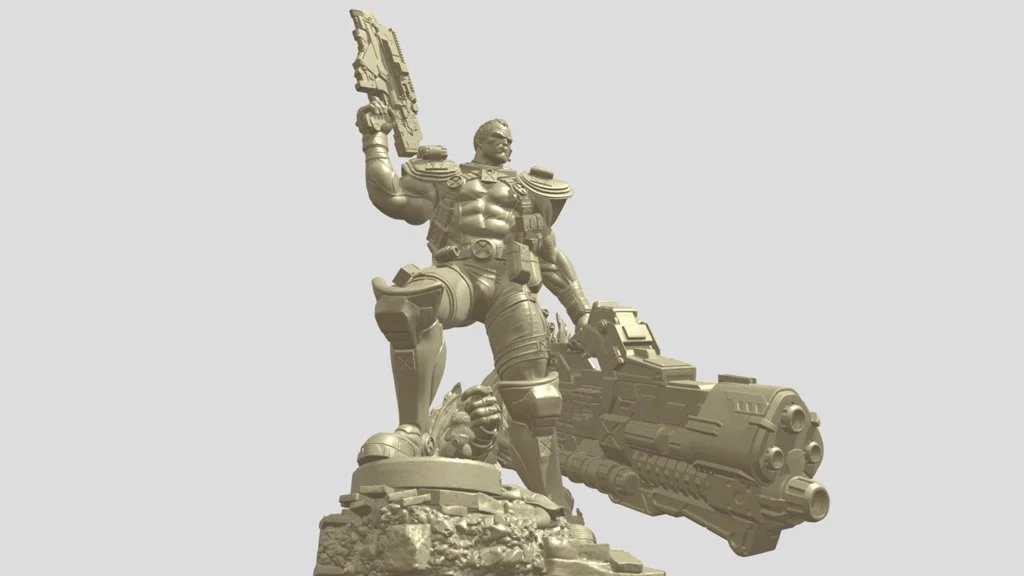 Cable Marvel 1 piece OBJ 3d printing collectible
