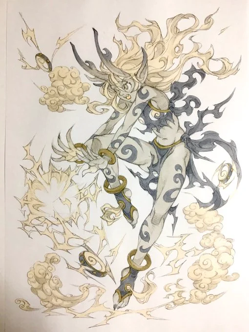 怒髪雷娘ノ図